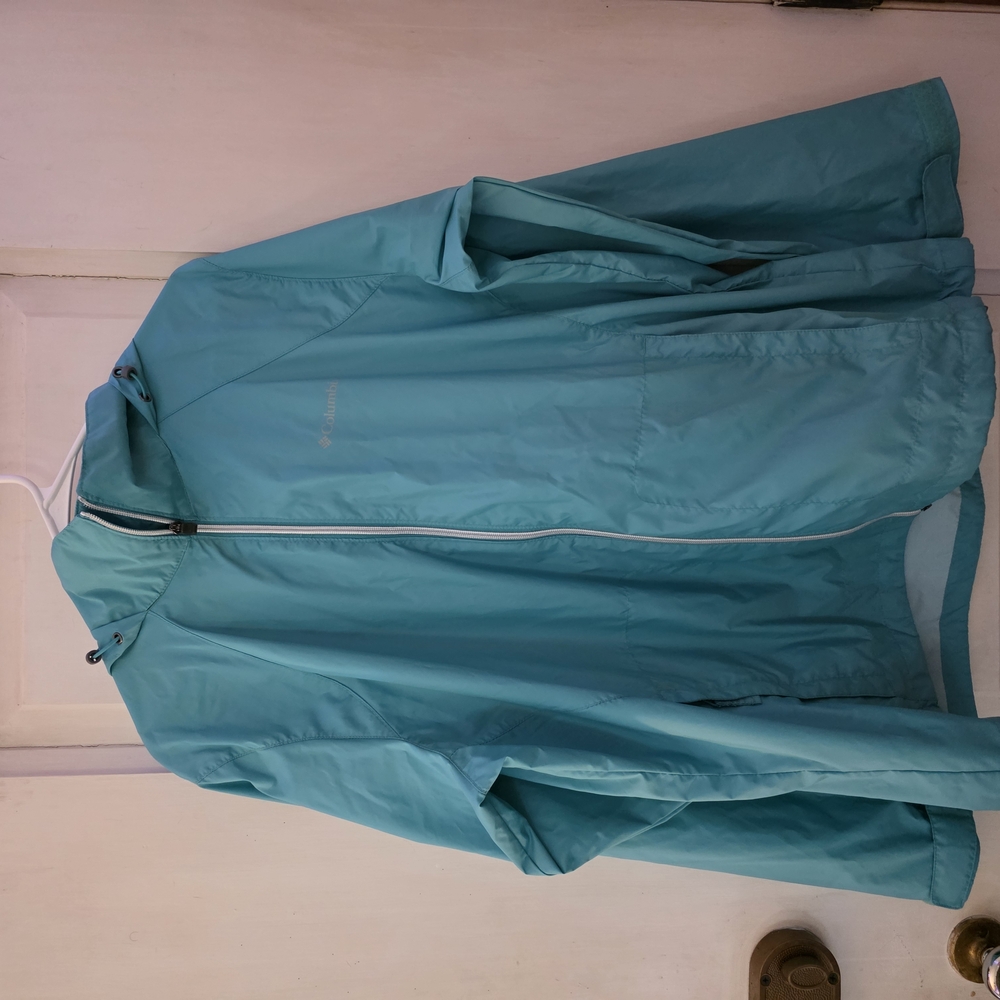 Columbia Light Blue Windbreaker Jacket
